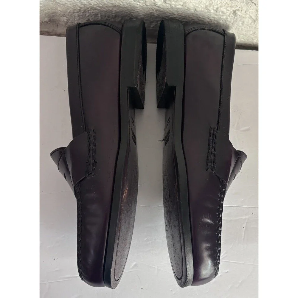 Johnston & Murphy Men's Burgundy Leather Penny Loafers US Size 10 M